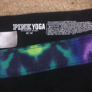 PINK yoga shorts with foldable waist band